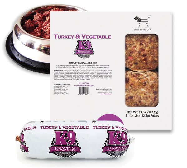 Turkey and Vegetable Raw Dog Food from Inland Empire Raw